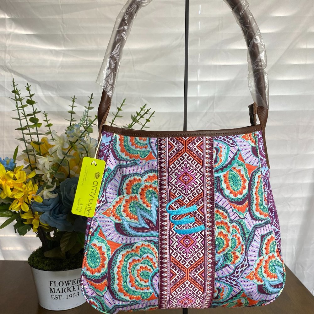 NWT Amy Butler Large Tote Bag Hard to Find Retired Fabric Design Organic Cotton